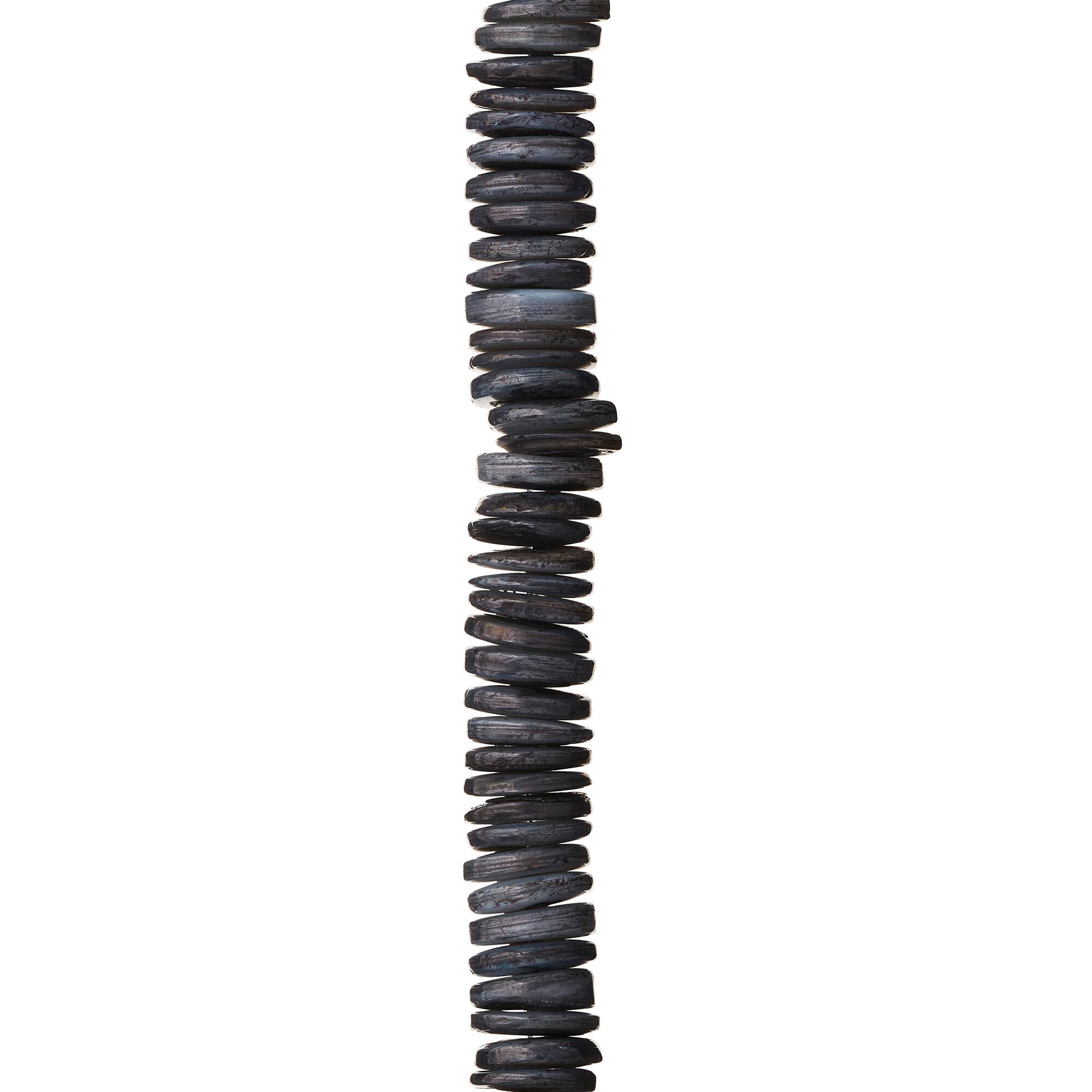 Gray Shell Rondelle Beads, 8.7mm by Bead Landing™